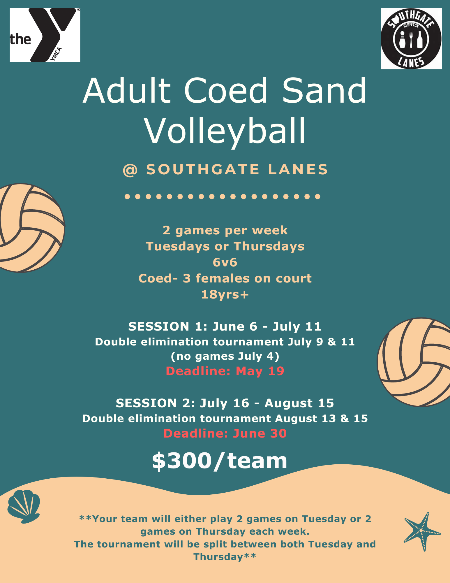 Adult Coed Sand Volleyball Bluffton Family YMCA